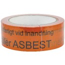 Varningstejp asbest 38mm 66m